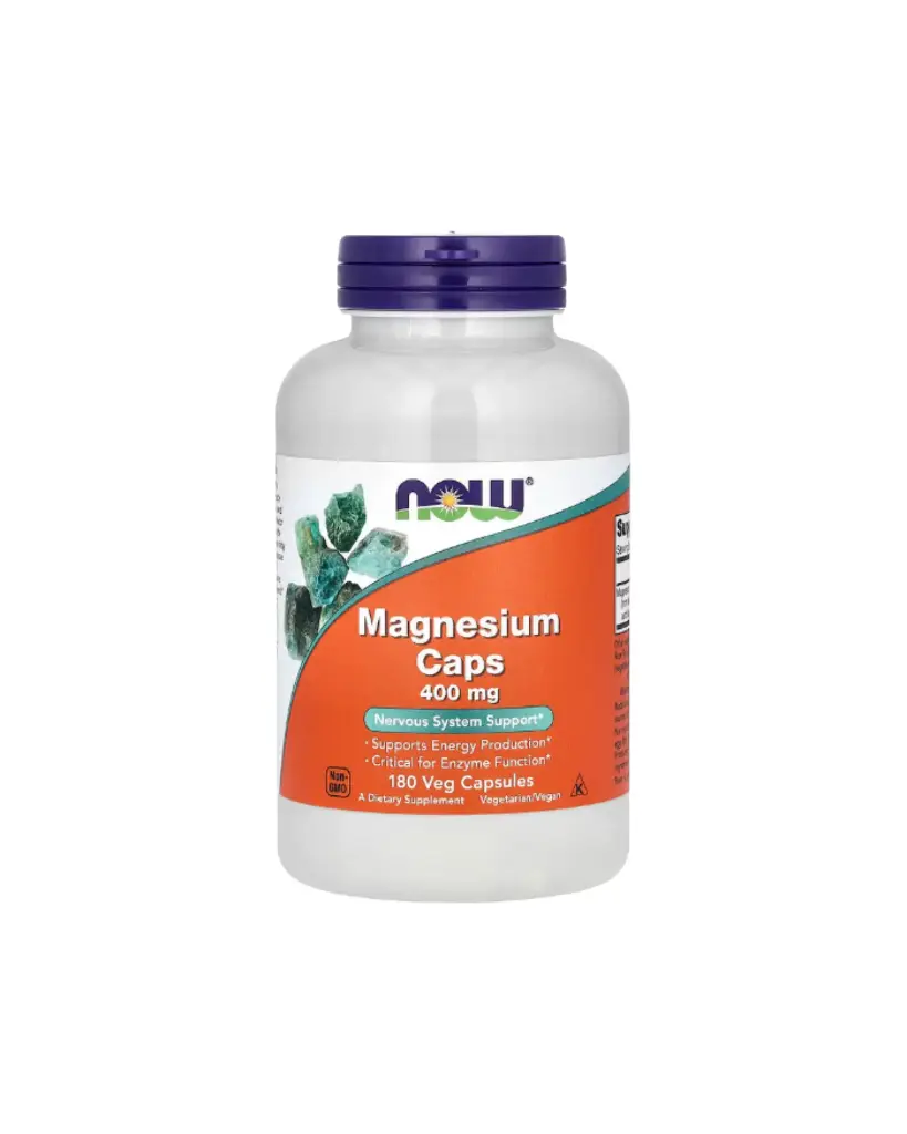 Now Foods, Magnesio en cápsulas, 400 mg, 180 cápsulas vegetales