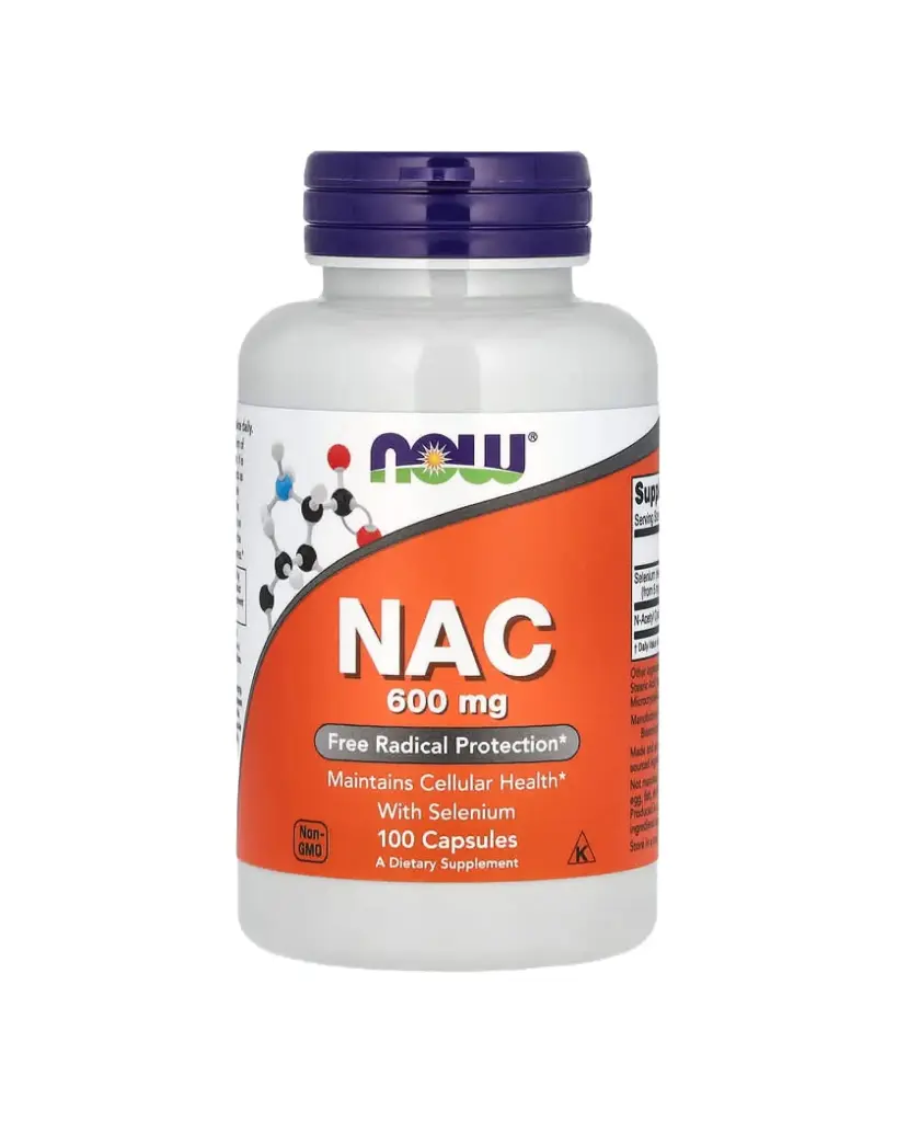 Now Foods, NAC, N-acetilcisteína con selenio y molybdenum, 100 cápsulas