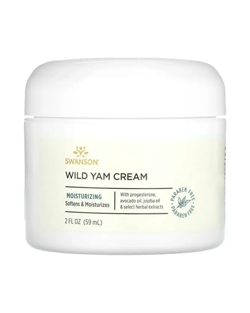 Swanson, Crema de ñame silvestre ayuda a aliviar síntomas de la perimenopausia y menopausia 59 ml (2 oz. Líq.)