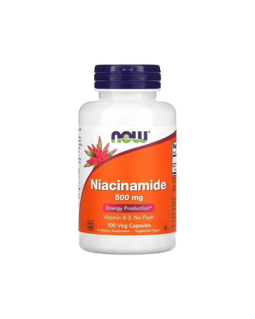Now Foods, Niacinamida, 500 mg, 100 cápsulas vegetales