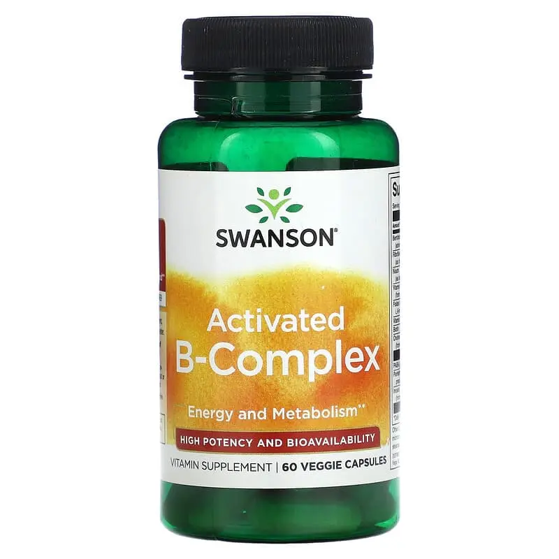 Swanson, Complejo B activado, 60 cápsulas vegetales