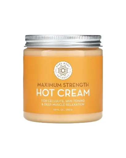 [A0075] Pure Body Naturales, Crema caliente de máxima concentración para aliviar la tensión muscular, 250 g