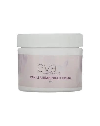 [A0078] Eva Naturales, Crema de noche con frijoles de vainilla que hidrata y rejuvenece la piel, 2 oz