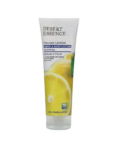 [A0098] Desert Essence, Crema de manos y cuerpo de Limón italiano, 237 ml