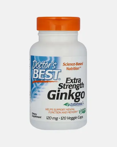 [A0146] Doctor´s Best, Ginkgo extra Potente 120 mg, 120 Cápsulas Vegetarianas