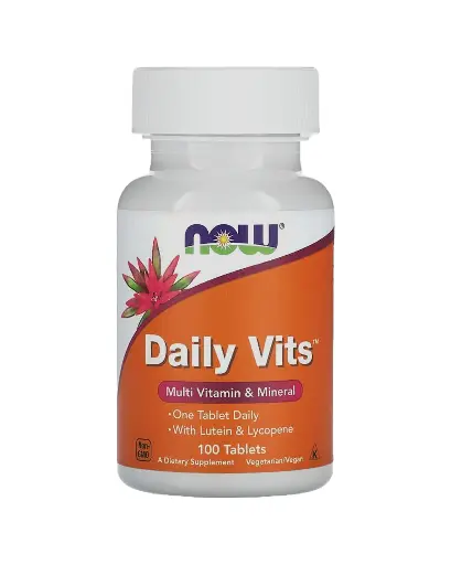 [A0147] Now Foods, "Daily Vits" Suplemento multivitamínico y mineral 100 comprimidos