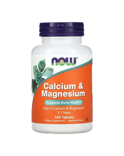 [A0209] Now Foods, Suplemento alimenticio de calcio y magnesio 100 comprimidos