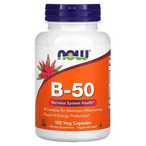 [A0328] NOW Foods, B-50, 100 cápsulas vegetales