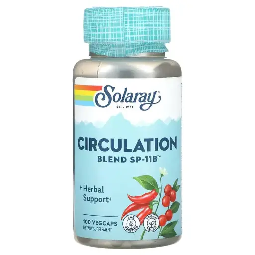 [A0354] Solaray, Mezcla para la circulación Sp-11B` 100 cápsulas vegetales
